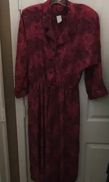 FINAL MARKDOWN Elegant Lisa 2 Red Patterned vintage Dress 14