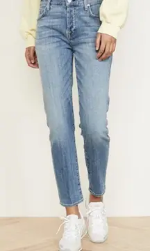 7 for All Mankind High Waist Josephina Designer Denim Jeans Size 24 Button Fly