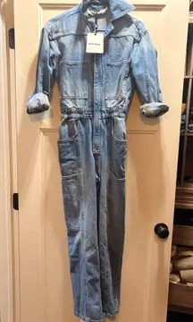 Nocturne Denim cargo jumpsuit 