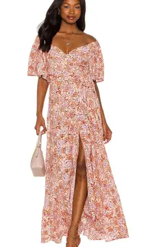 Panama Wrap Floral Maxi Dress