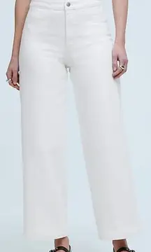 New! Madewell The Curvy Emmett‎ Wide-Leg Jean in Tile White, size 26