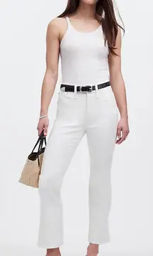 Copied - Madewell Mid Rise Kick Out Crop Jeans White Size 27