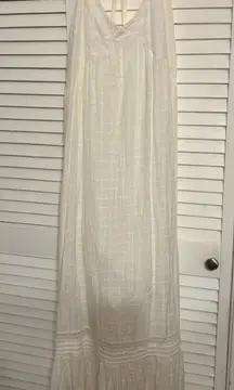 Aerie long maxi low back large white dress