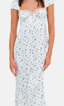 For love and lemons PALOMA MIDI SLIP DRESS BLUE size XS