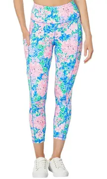 Lilly Pulitzer Weekender High Rise Midi Legging Size Small Spring In Your Step