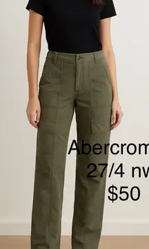 Abercrombie & Fitch Sage Green Cargo Pants