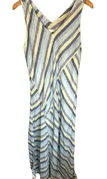 J.Jill  Love Linen Sleeveless Striped Maxi Dress - size Large