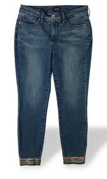 NYDJ Women's Ami Skinny Ankle Jeans with embroidered hem 4