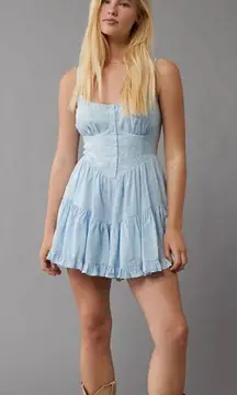 Blue Corset Romper