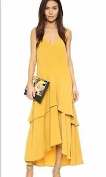 Mercy Maxi Dress in Mustard size large