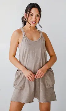 New In 100% Cotton Relaxed Perfection Acid Washed Baggy Slouchy Romper S