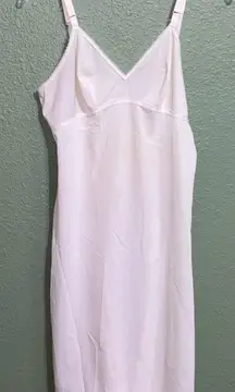 Vintage Lorraine Full Slip Dress Gown White