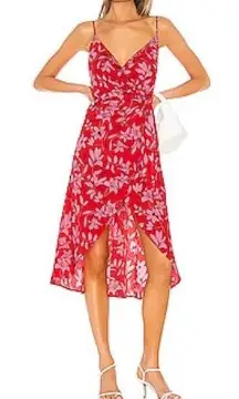 Camila Coelho Robbie Midi Dress in Pink Flora Size XS