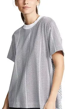 Stella McCartney Adidas Shirt Women Black White Drawstring Back Snake Flaws‎ Top