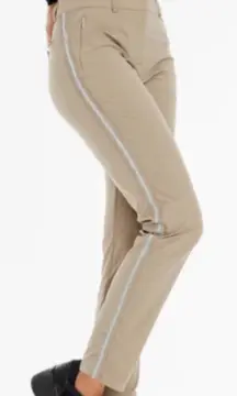 Anatomie Thea khaki silver stripe golf travel pants size L neutral