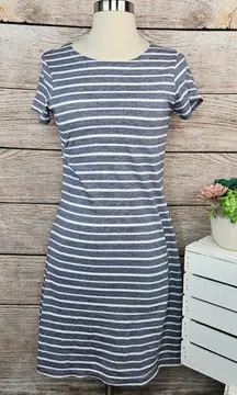 Sail‎ to Sable Striped Dress - Knit Casual Short Sleeve XS