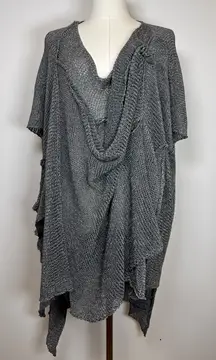 B & K Moda Boutique Open Weave Asymmetrical Pullover Sweater Top 
O/S Fits Most