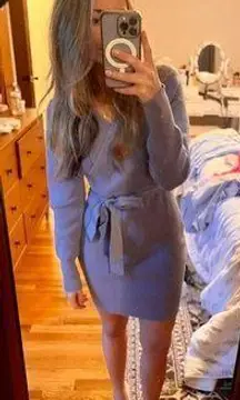 Sweater Wrap Dress