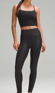 NWT Lululemon Wunder Train High Rise Tight 28” Foil Black Size 4