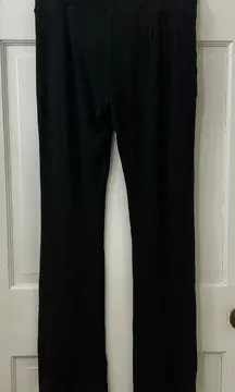 EILEEN FISHER Sz M Charcoal Heather Knit Yoga Pants Lounge Straight Leg Comfy