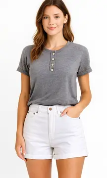 Vintage Arizona Y2K white mom jean shorts