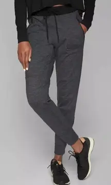 Athleta Womens M Flux Street Jogger Charcoal Grey‎ Heather 4 pockets, ankle zip