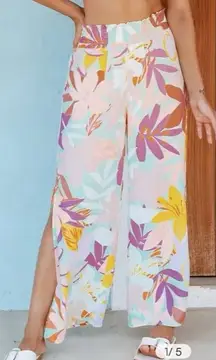 Cupshe Liliana‎ Leafy Elastic Waisted Pants Size Small