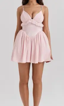 House of Cb ‘Amaris’ Ballerina Pink‎ Baby Doll Mini Dress NWOT Size S