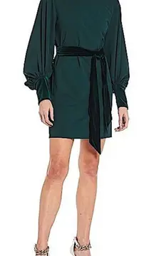 Belle Badgley Mischka Green‎ Size 14 Holly Hunter Green Dress Velvet Cuff…