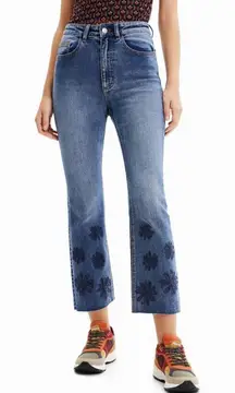 Desigual flower jeans size 36 (us XS)