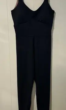 H&M Sport Black One-Piece Jumpsuit Size M | Activewear Bodysuit Yoga Pilates Rom