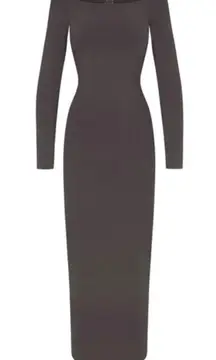 SKIMS New Vintage Dress Off-The-Shoulder Long