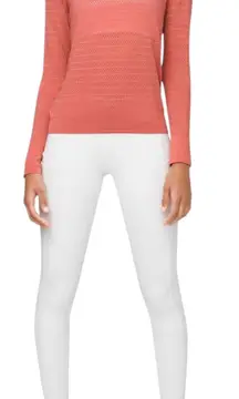 Lululemon Breeze By Long Sleeve Pink Mesh Shirt Size 8