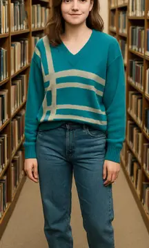 Vintage Hogan Golf Sweater Scottish Lambswool V Neck Unisex XL unisex grandpa