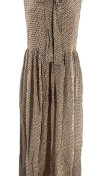 R/R studio silk bow neck maxi dress floral sz 0