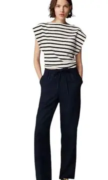 J.Crew  BLACK LINEN SEASIDE PULLON DRAWSTRING PANTS XL