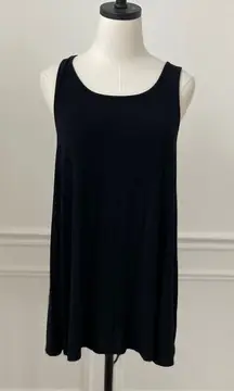 Umgee Black Tunic Tank Top Back Cut Out M