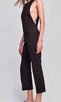 Wildfox  Nikia Jumpsuit Jumper Romper Crop Cropped One Piece Flare Black Small