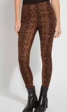 NWT LYSSE
LAURA LEGGING-BRONZE SNAKE sz L shaping waistband skinny slim animal