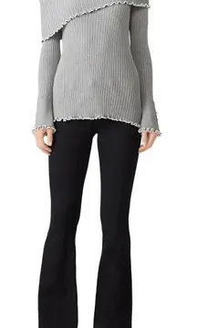 N12H Lilian Knit Asymmetric Sweater Gray Ribbed size XS