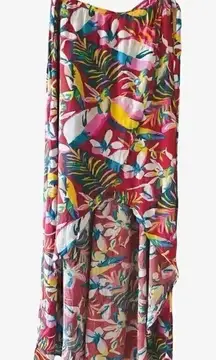 Goa Beachwear By Japna Wrap Tropical Ruffled Skirt and Top Beachwear Womens Set