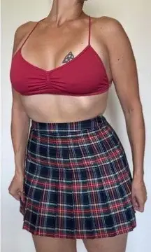 Urban Outfitters  Skirt Pleated Plaid Mini Cosplay Club Going Out