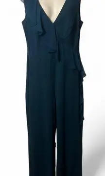 ‎Asymmetric Ruffle Sleeveless Jumpsuit