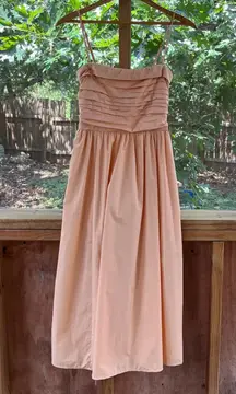 Abercrombie & Fitch Women's Peach Sleeveless Midi Dress Size S