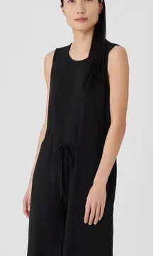 Eileen‎ Fisher Fine Jersey Sleeveless Elastic Waist Short Jumpsuit Romper 1X NEW