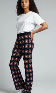 Scotch & Soda Wide Leg Granny SquareCrochet Pants Size Small