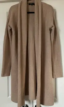 Theory Cozy Cardi Haze Bouclé Open Front Long Cardigan Alpaca Blend size P XS