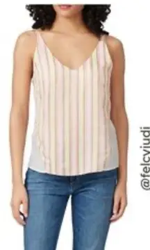 RTR J Brand Silk Blend Multicolor Striped‎ Tank Top Sz S