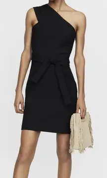 Maje Paris Rimbo One Shoulder Mini Dress Size 2