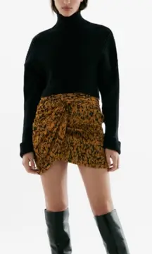 Zara Animal Cheetah Print Mini Skirt Women's Size Medium